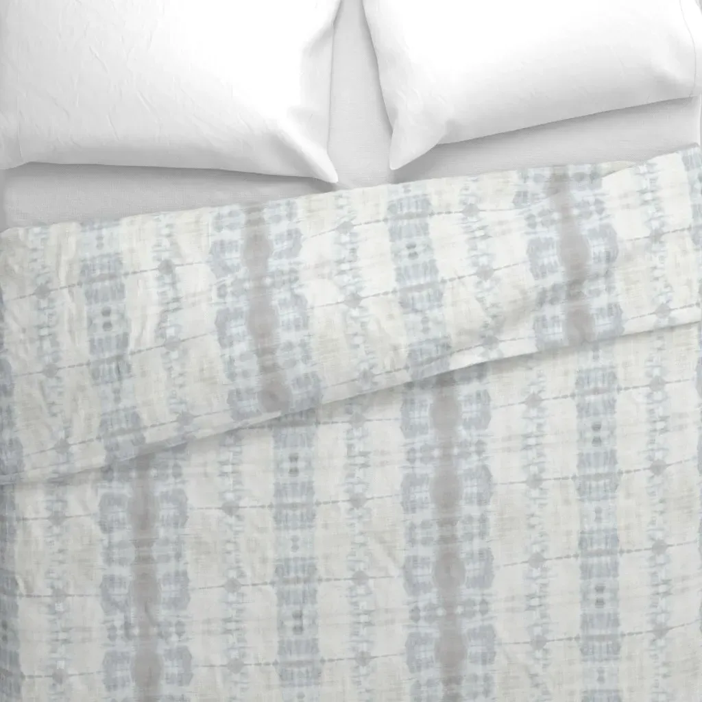 Shibori Lace Duvet Cover - Light Grey alternate view