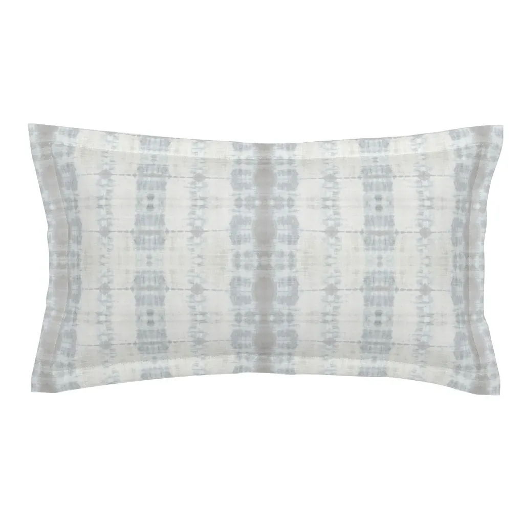 Shibori Lace King Size Pillow Sham - Light Grey product