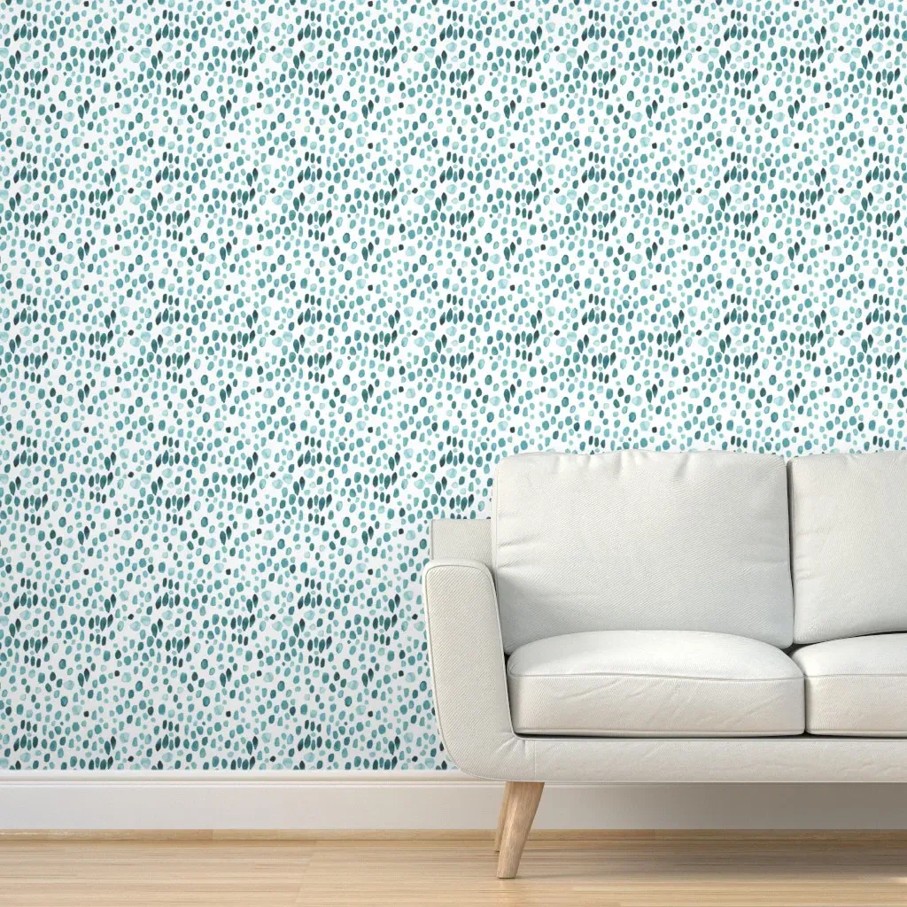 Shibori Pebble Peel and Stick Wallpaper - Blue, Green product