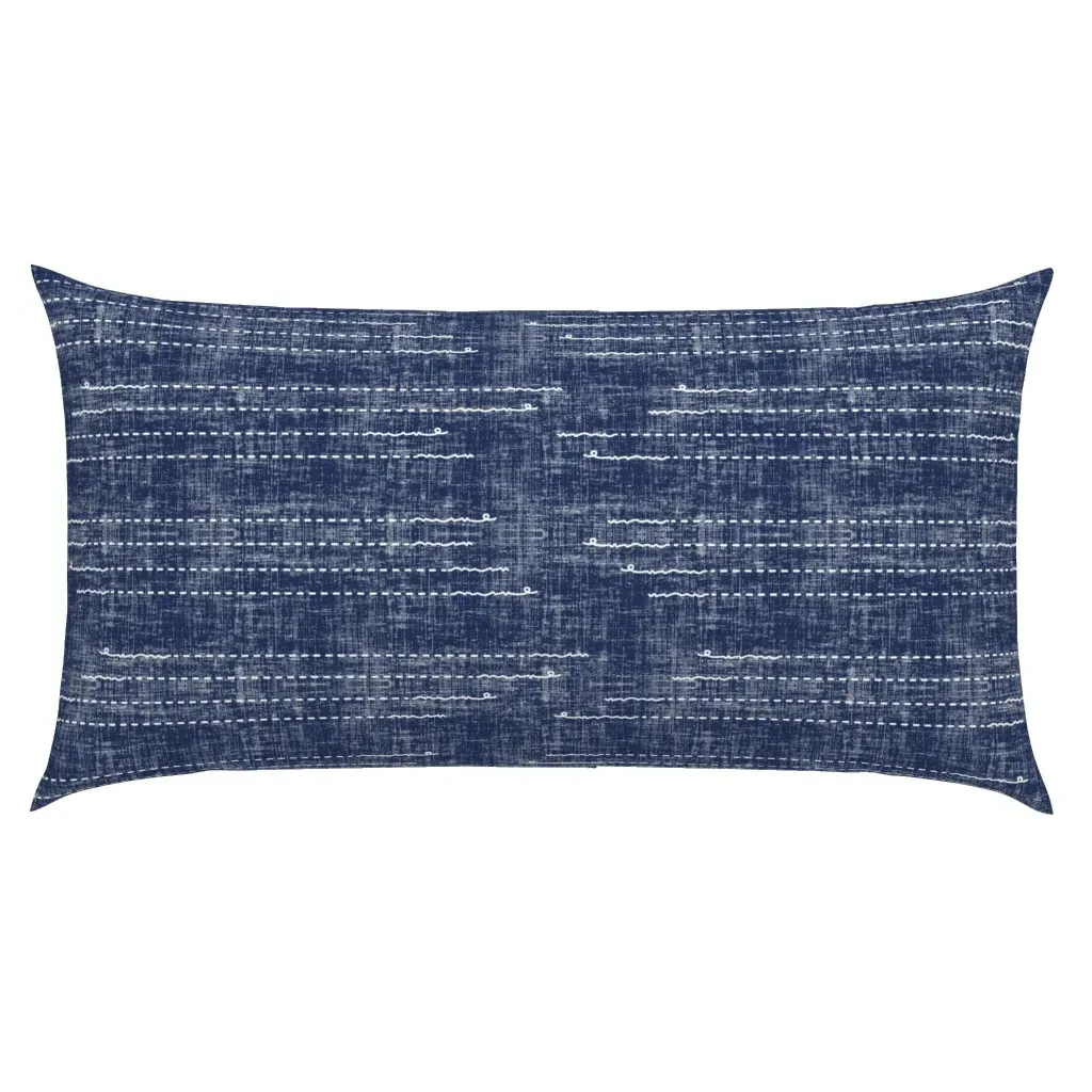 Shibori Stitches King Pillow Sham - Indigo product