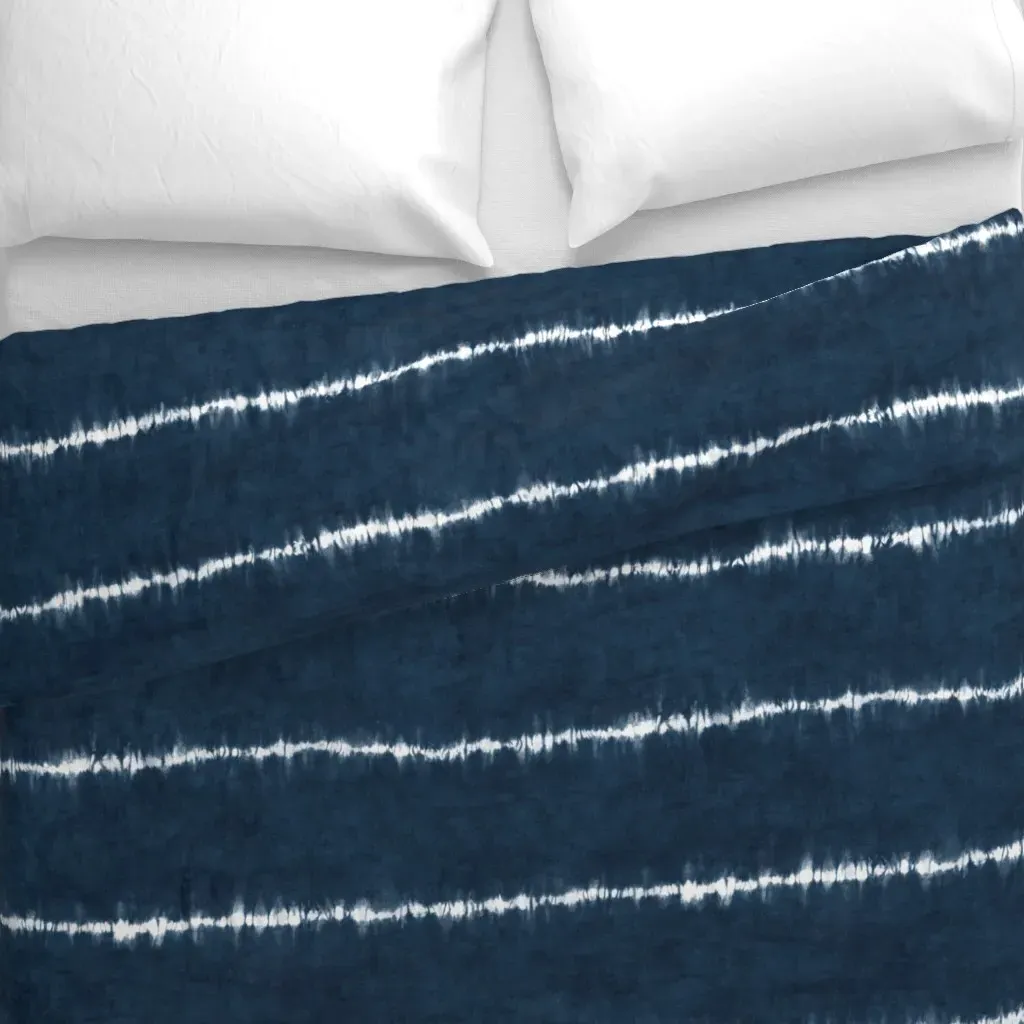 Shibori Stripes Duvet Cover - Indigo alternate view