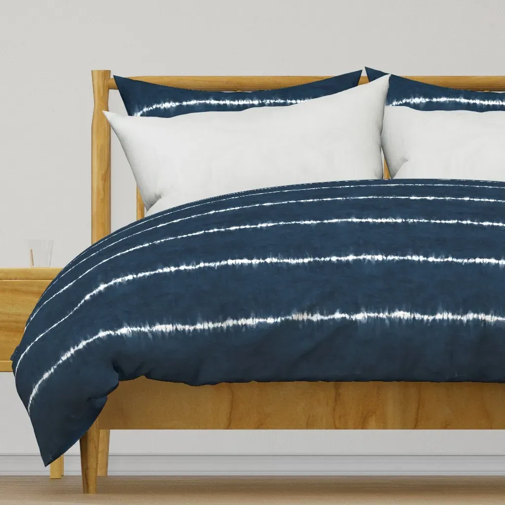 Shibori Stripes Duvet Cover - Indigo product