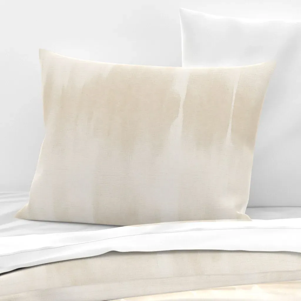 Shibori Tie-Dye Standard Knife Edge Pillow Cover - Beige, Cotton product