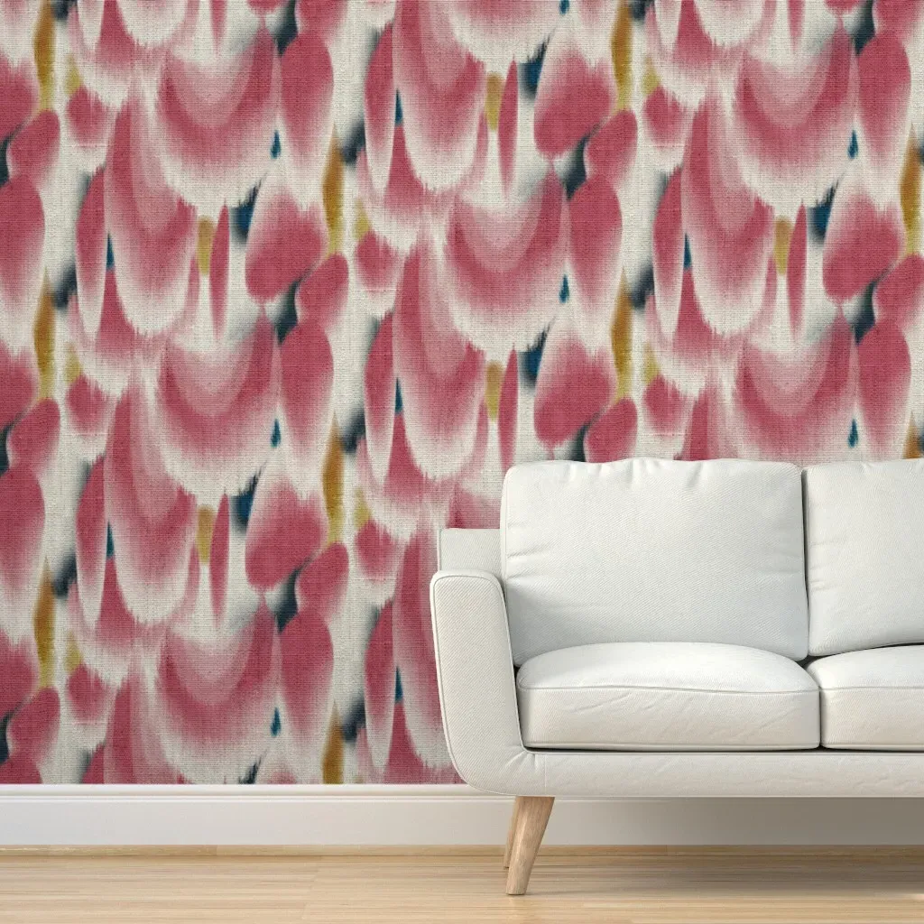 Shibori Wing Spots Peel and Stick Wallpaper - Cherry product