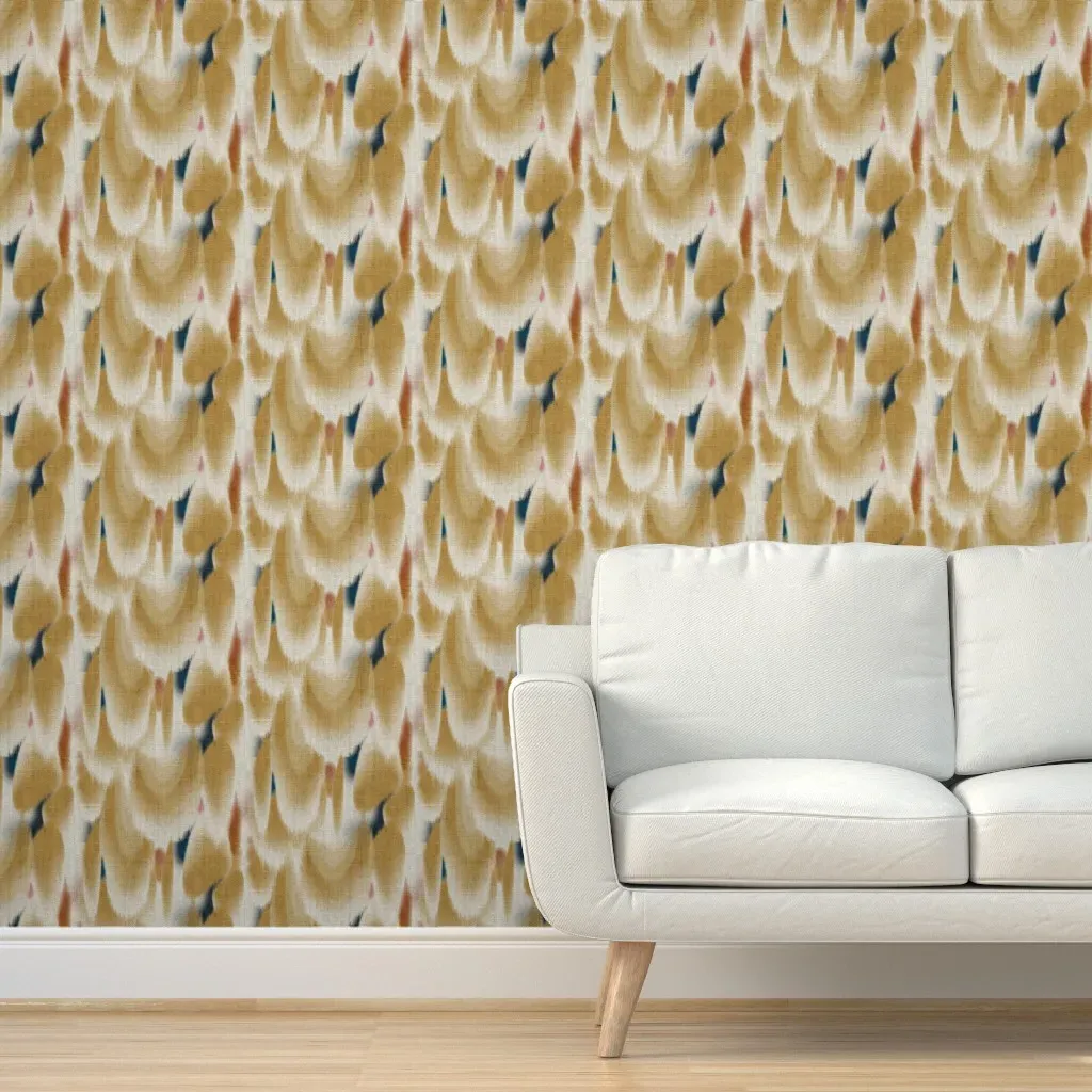 Shibori Wingspots Peel and Stick Wallpaper - Gold product