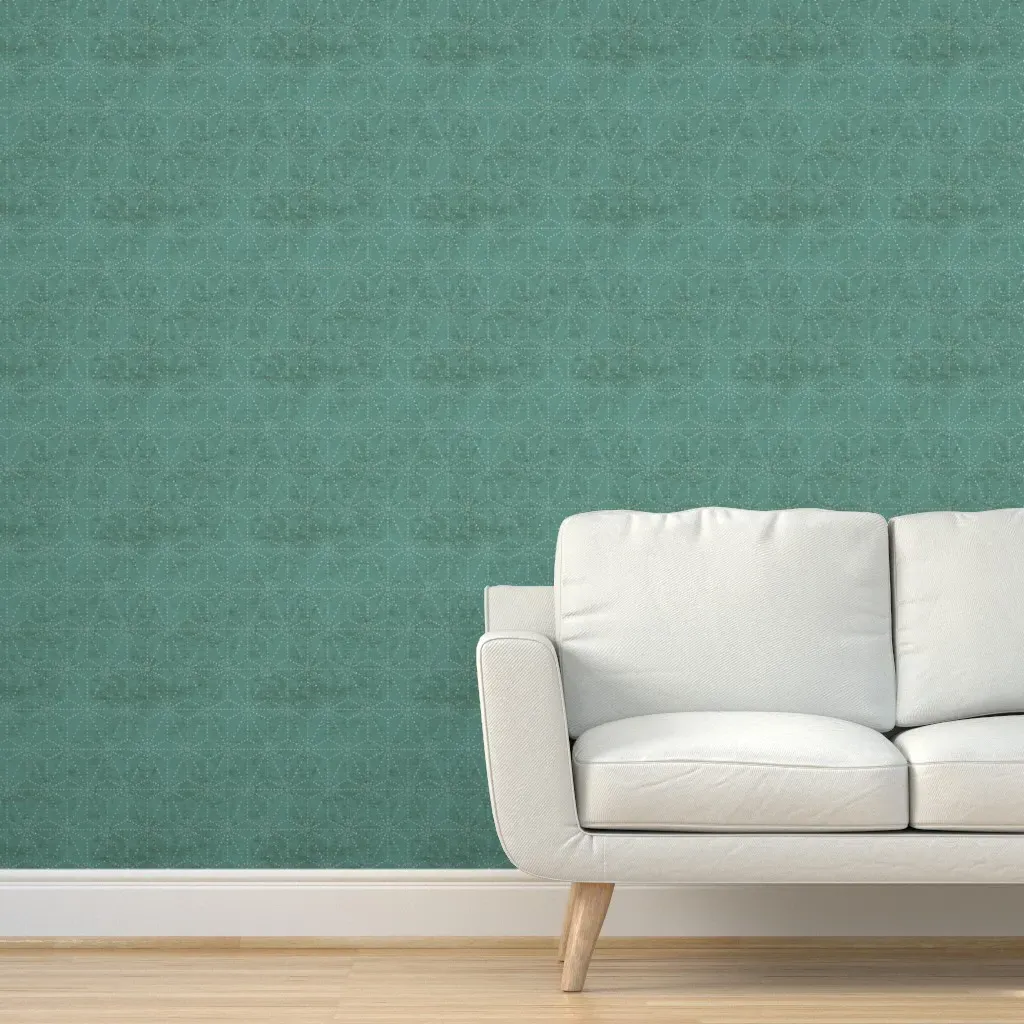 Shiko Marine Mint Peel and Stick Wallpaper - Teal product