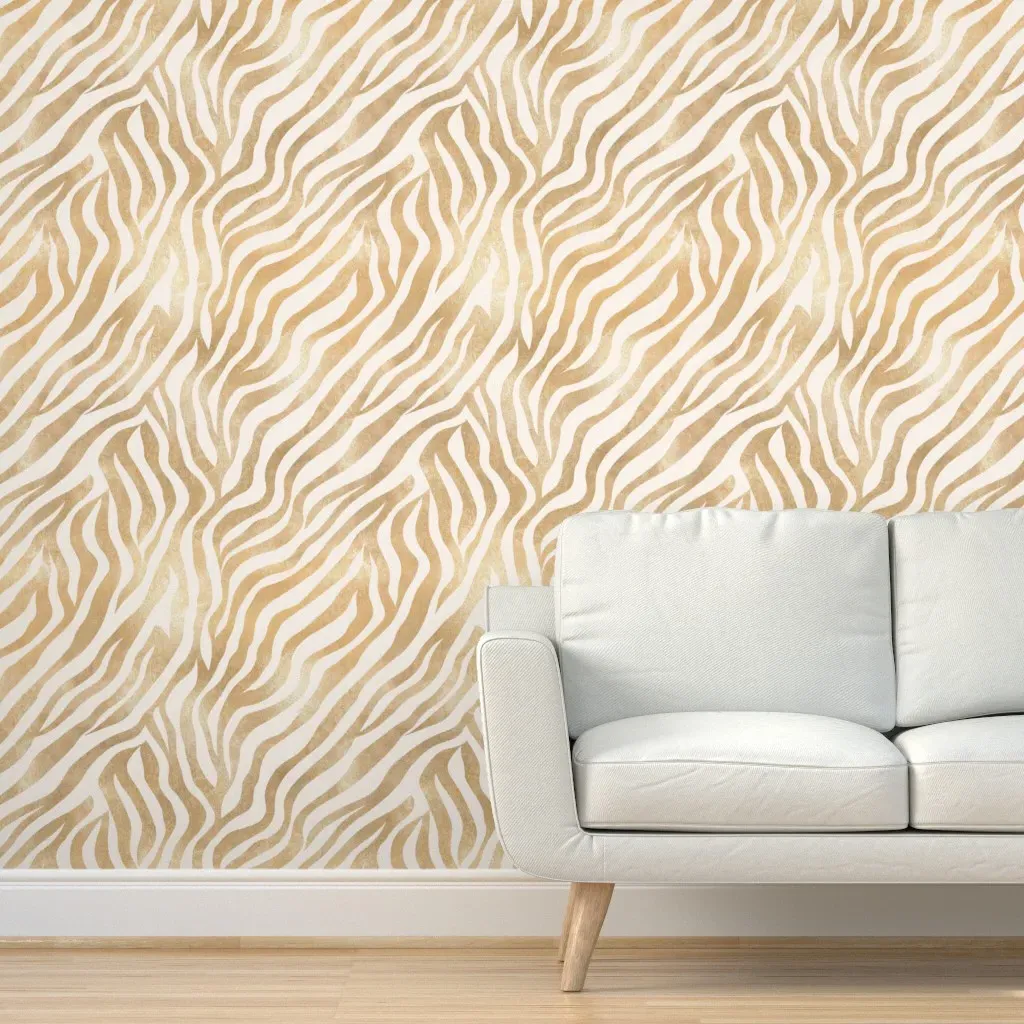 Shimmer Tiger Peel and Stick Wallpaper - Gold product