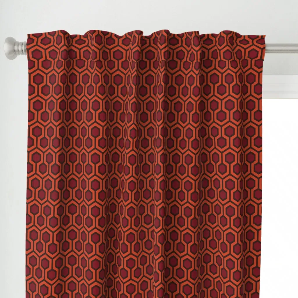 Shining Carpet Curtain Panel - Dark Red alternate view