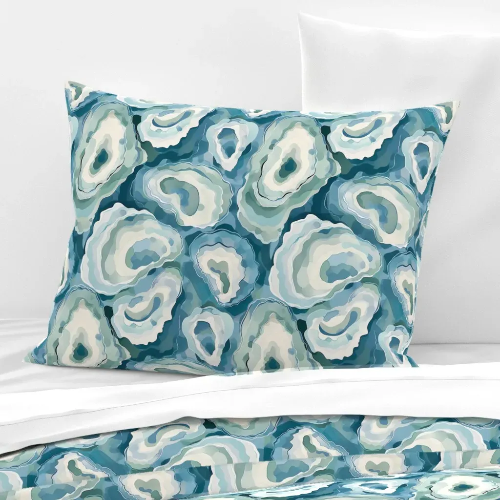 Shuck & Awe 26x20" Wallpaper - Teal, Cotton Sateen product