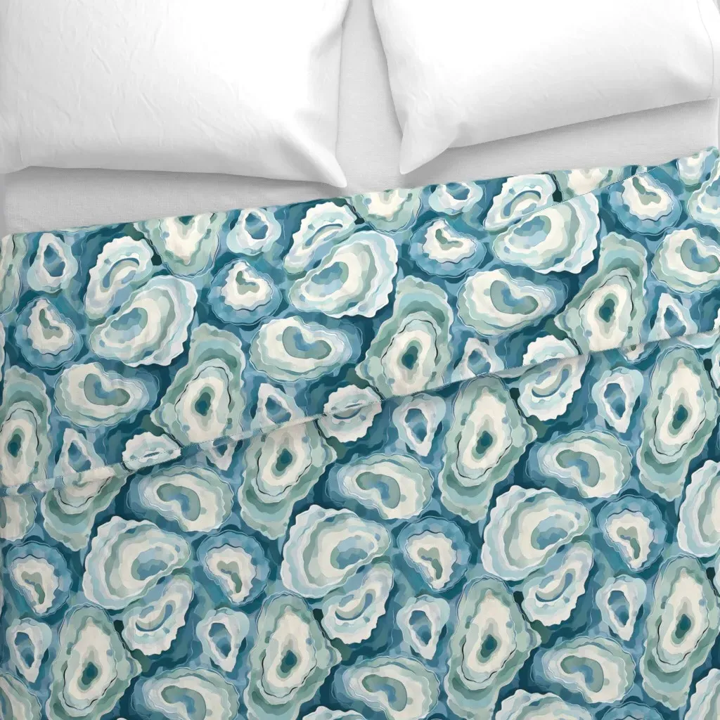 Shuck & Awe Medium Duvet Cover - Teal alternate view