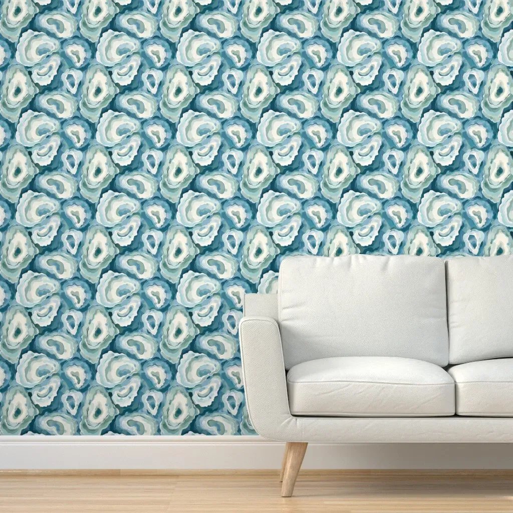 Shuck & Awe Peel and Stick Wallpaper - Teal product
