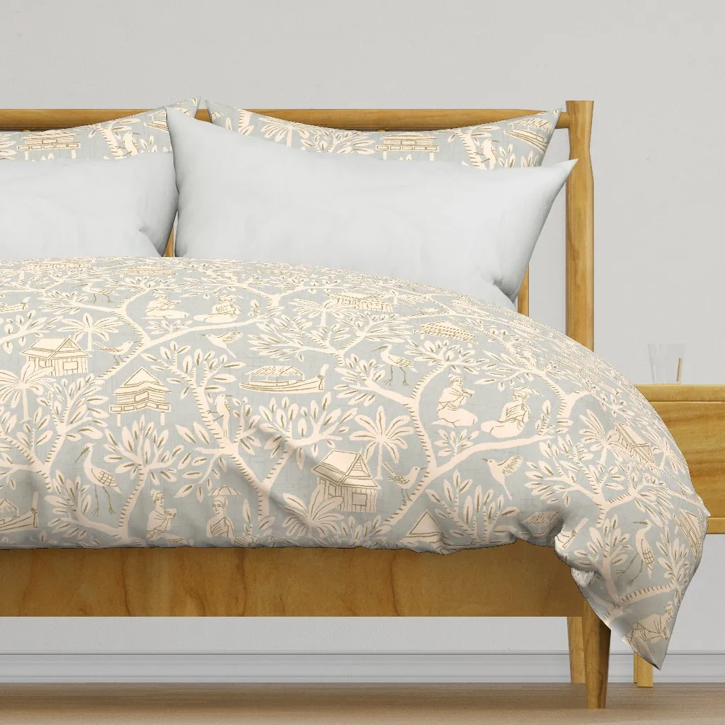 Siam Garden Toile Duvet Cover - Cream product