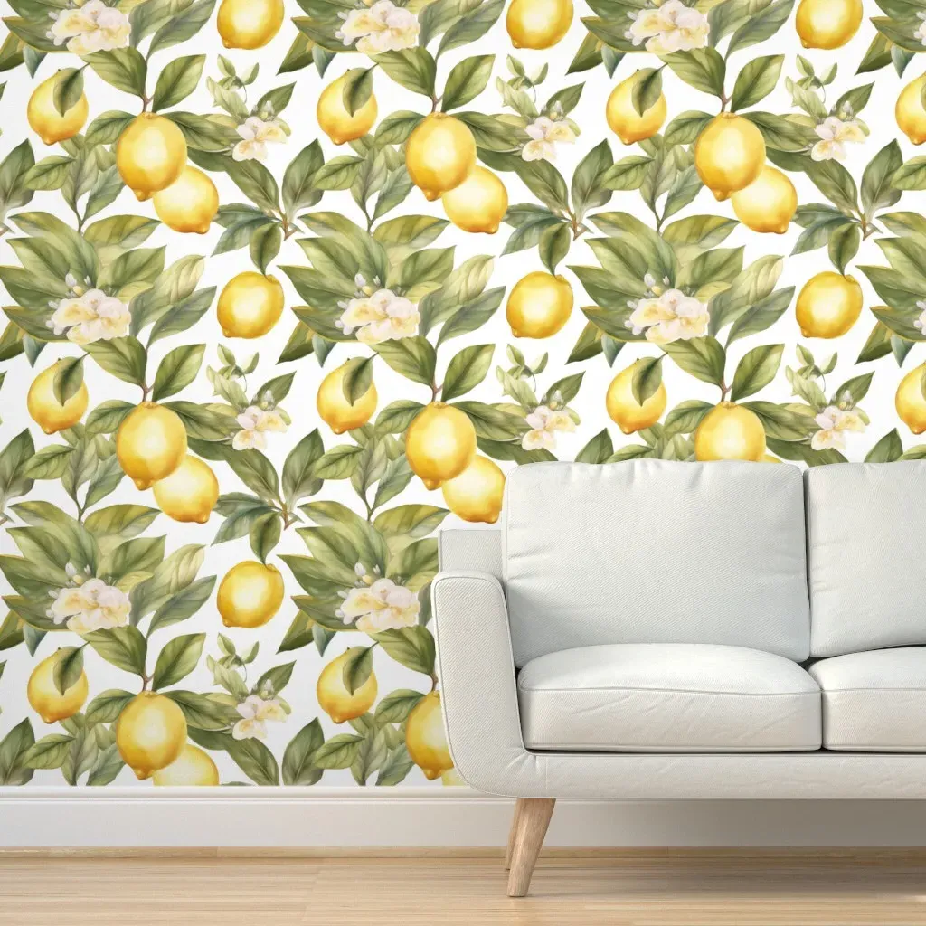 Sicilian Citrus Symphony Jumbo Peel and Stick Wallpaper - Yellow product