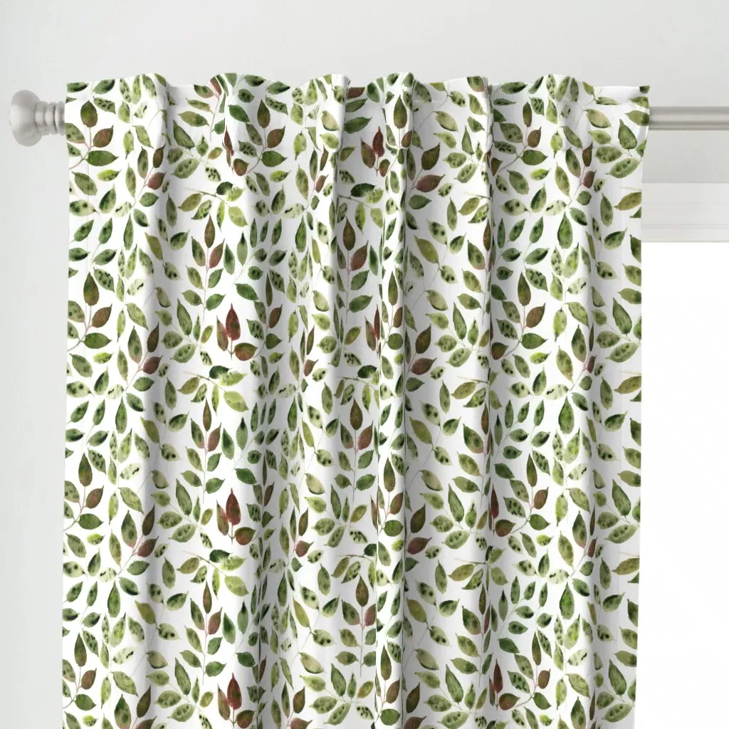 Silence In The Forest Curtain Panel - Green alternate view