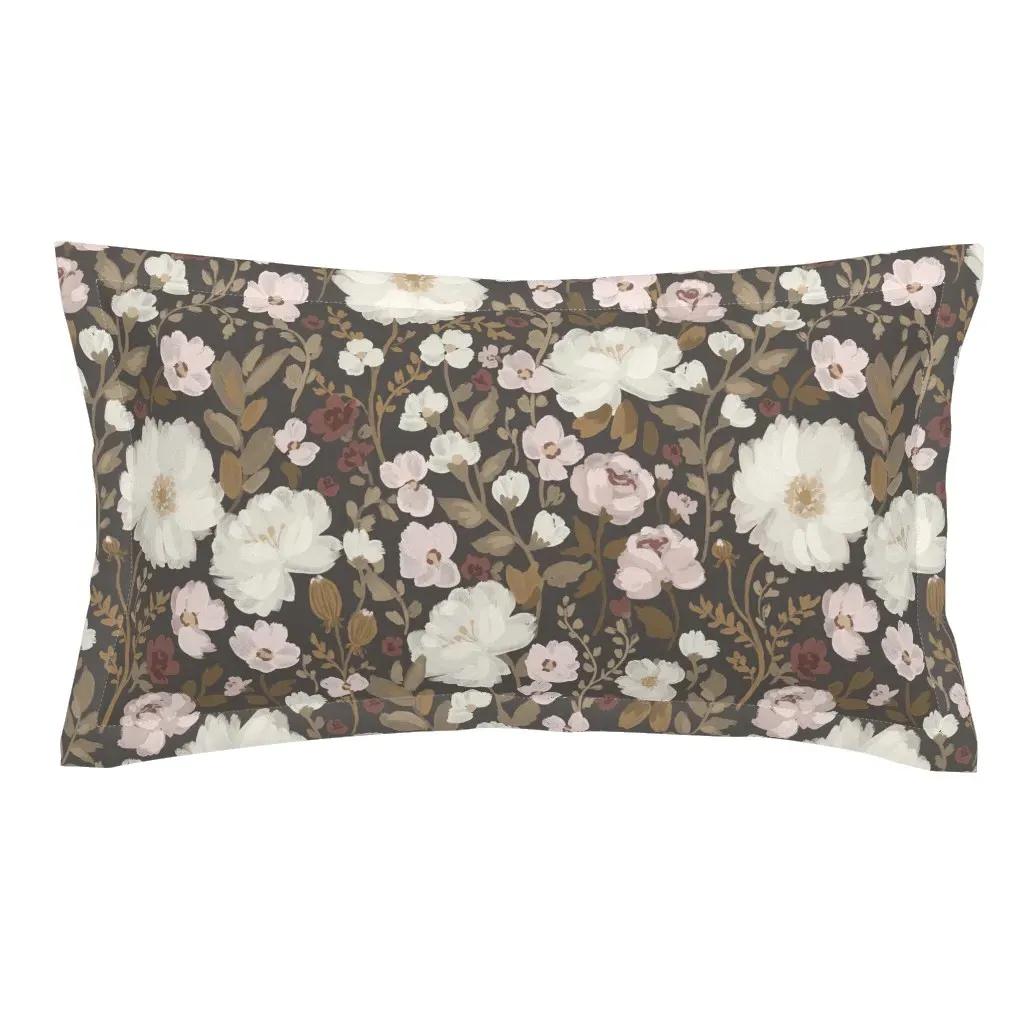 Silhouette Blossom King Size Pillow Sham - White product
