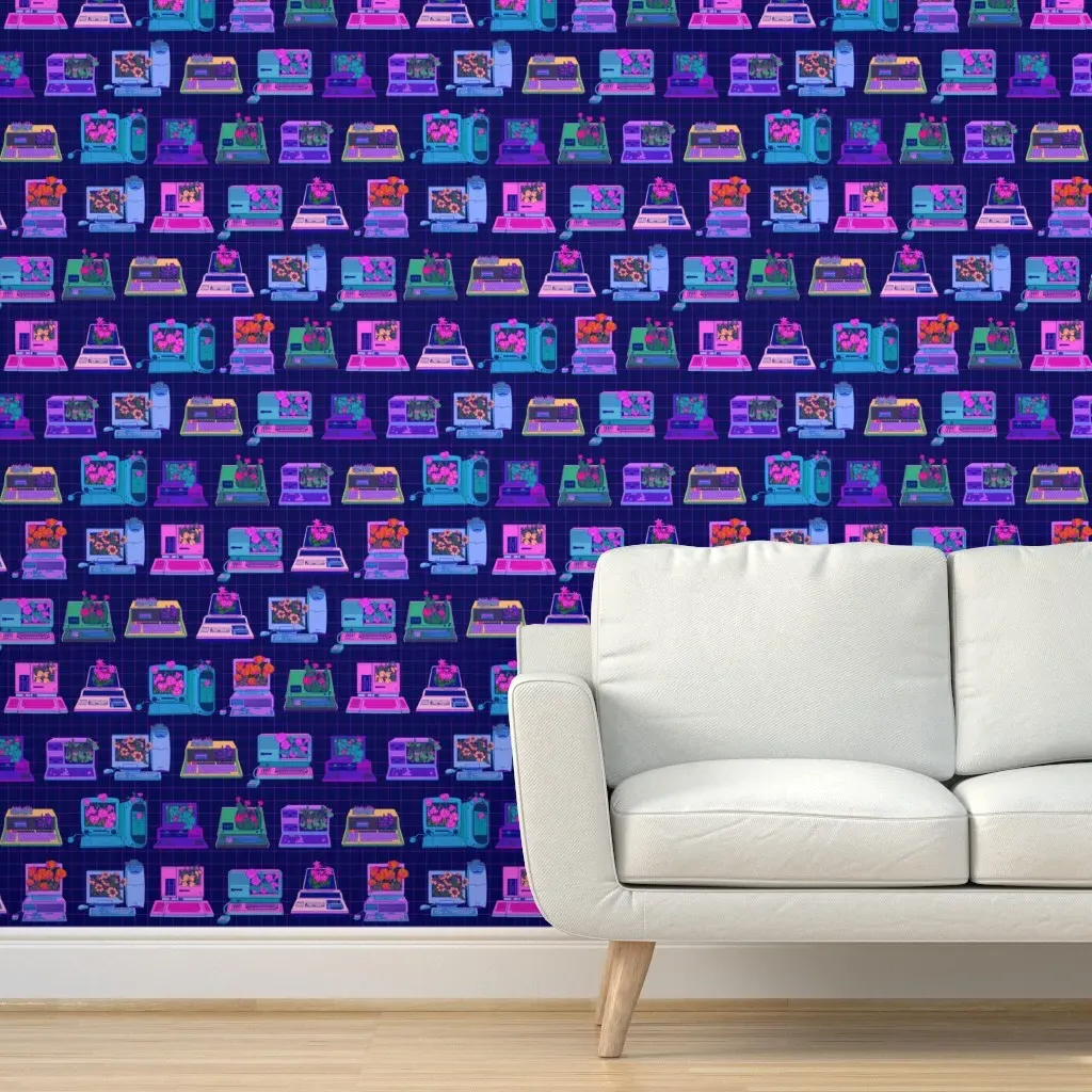 Silicon Garden Peel and Stick Wallpaper - Purple product