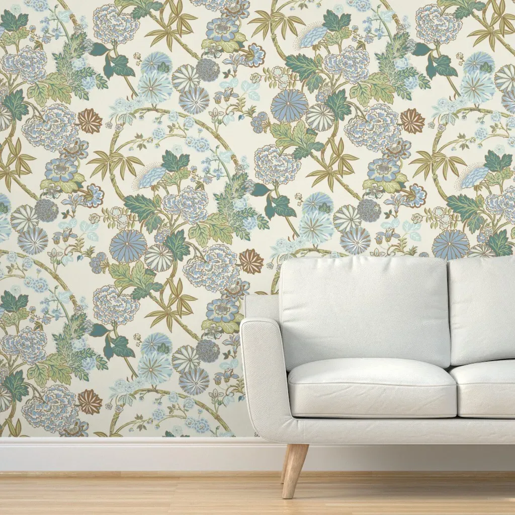 Silk Road Flower Peel and Stick Wallpaper - Cream product