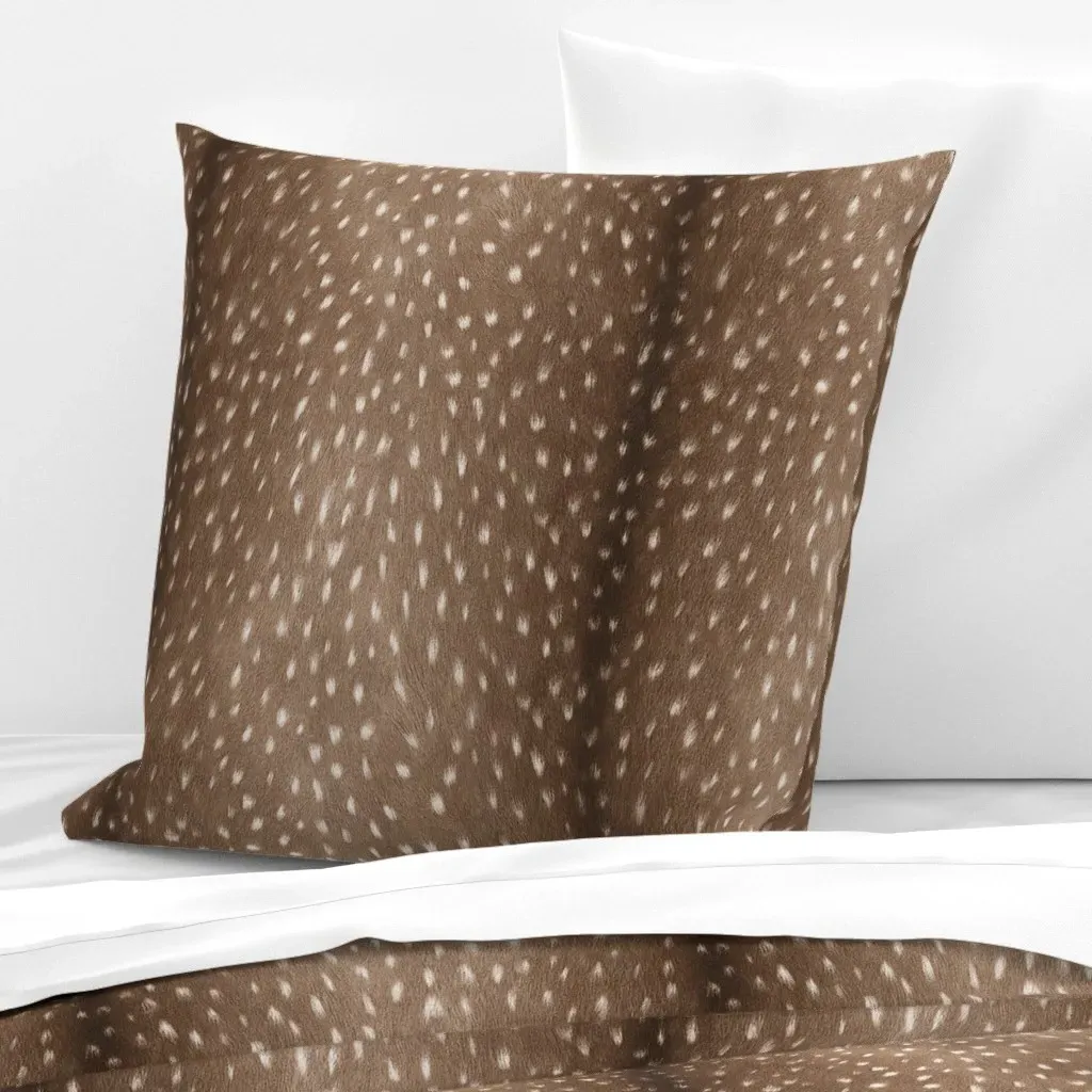 Silky Deer Hide Large Euro Pillow Sham - Brown product