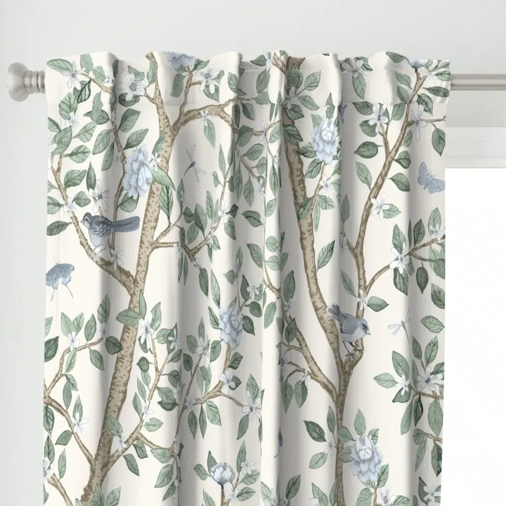 Silver Spruce Curtain Panel - Light Blue alternate view