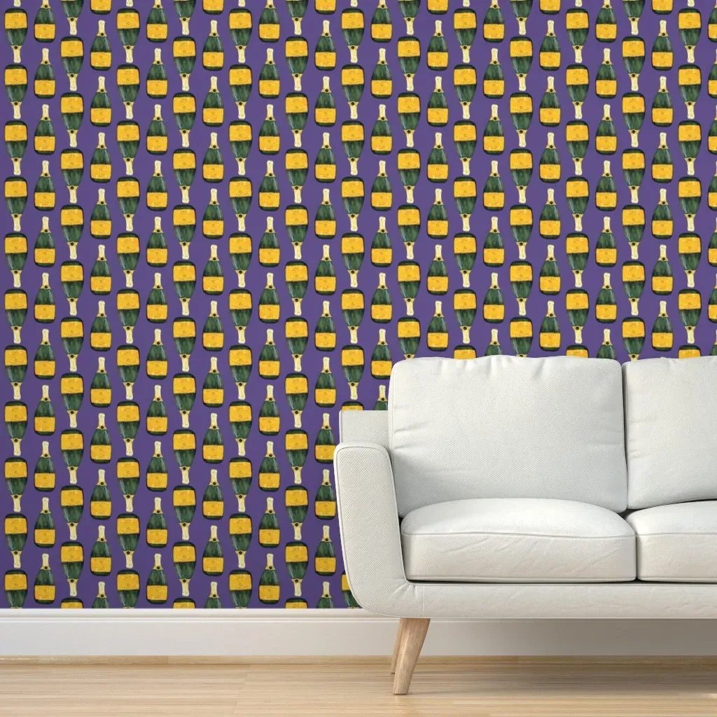 Sippin' Champagne Peel and Stick Wallpaper - Green product