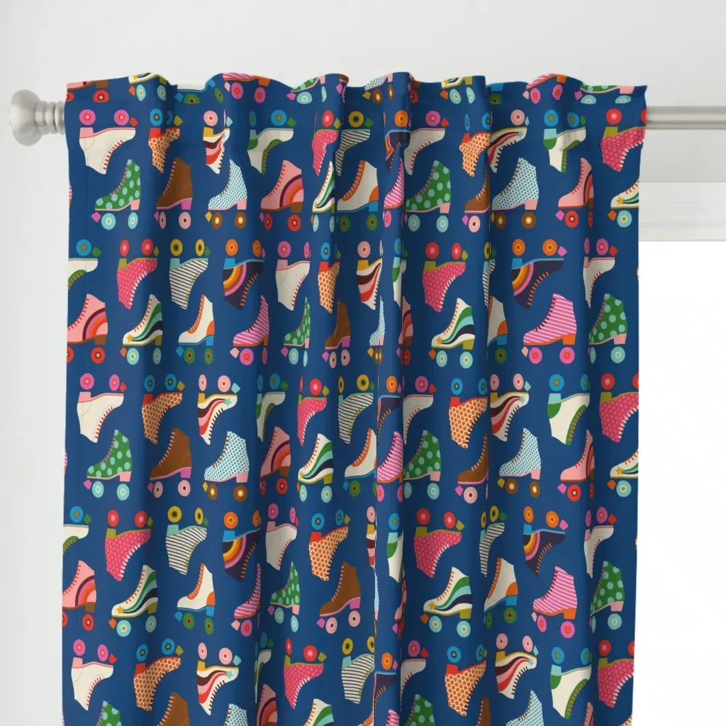 Skate Envy Curtain Panel - Dark Blue alternate view