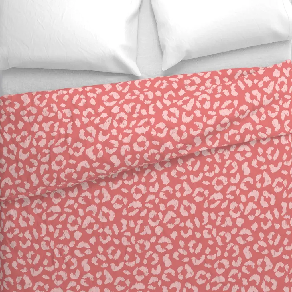 Sketchy Ikat Leopard Duvet Cover alternate view