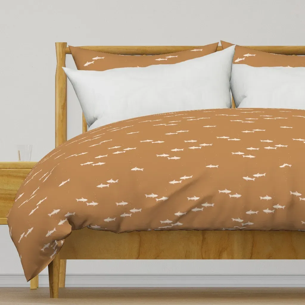 Sketchy Sharks Duvet Cover - Beige product