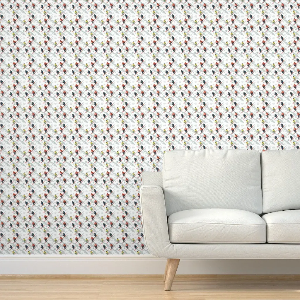 Ski Carnival Peel and Stick Wallpaper - Red product