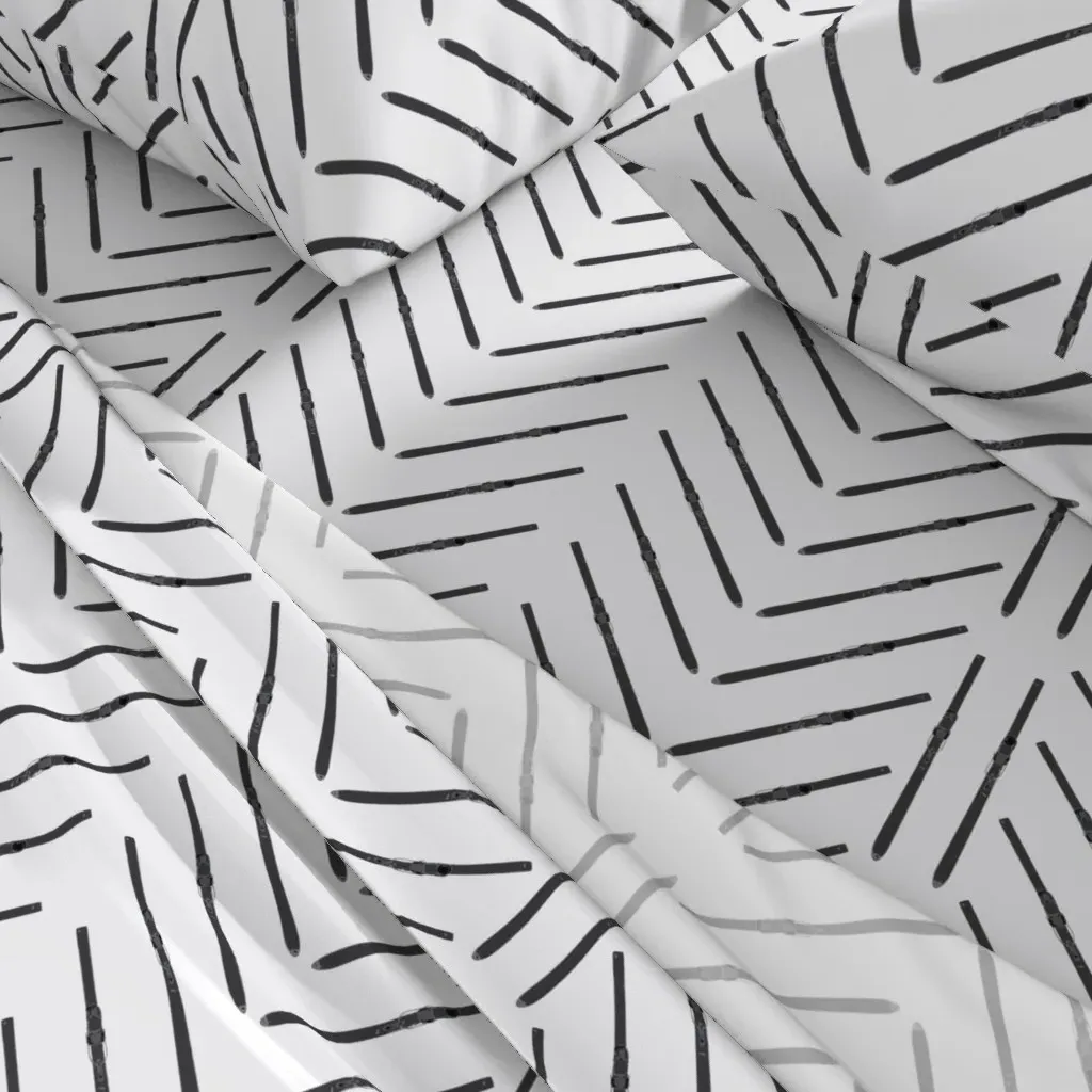 Ski Chevron King Size Sheet Set - Dark Gray alternate view