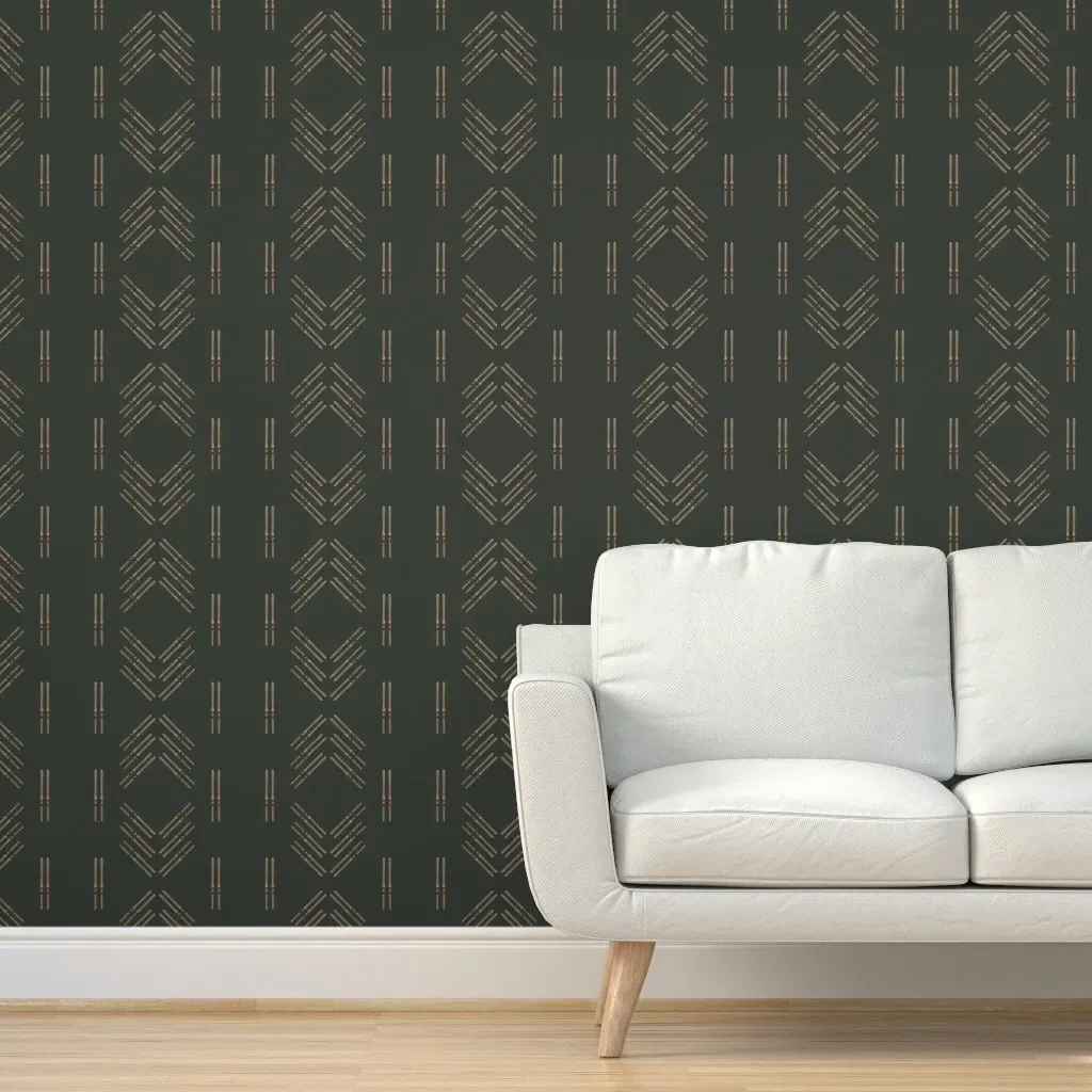 Ski Diamond Double Stripe Peel and Stick Wallpaper - Beige product