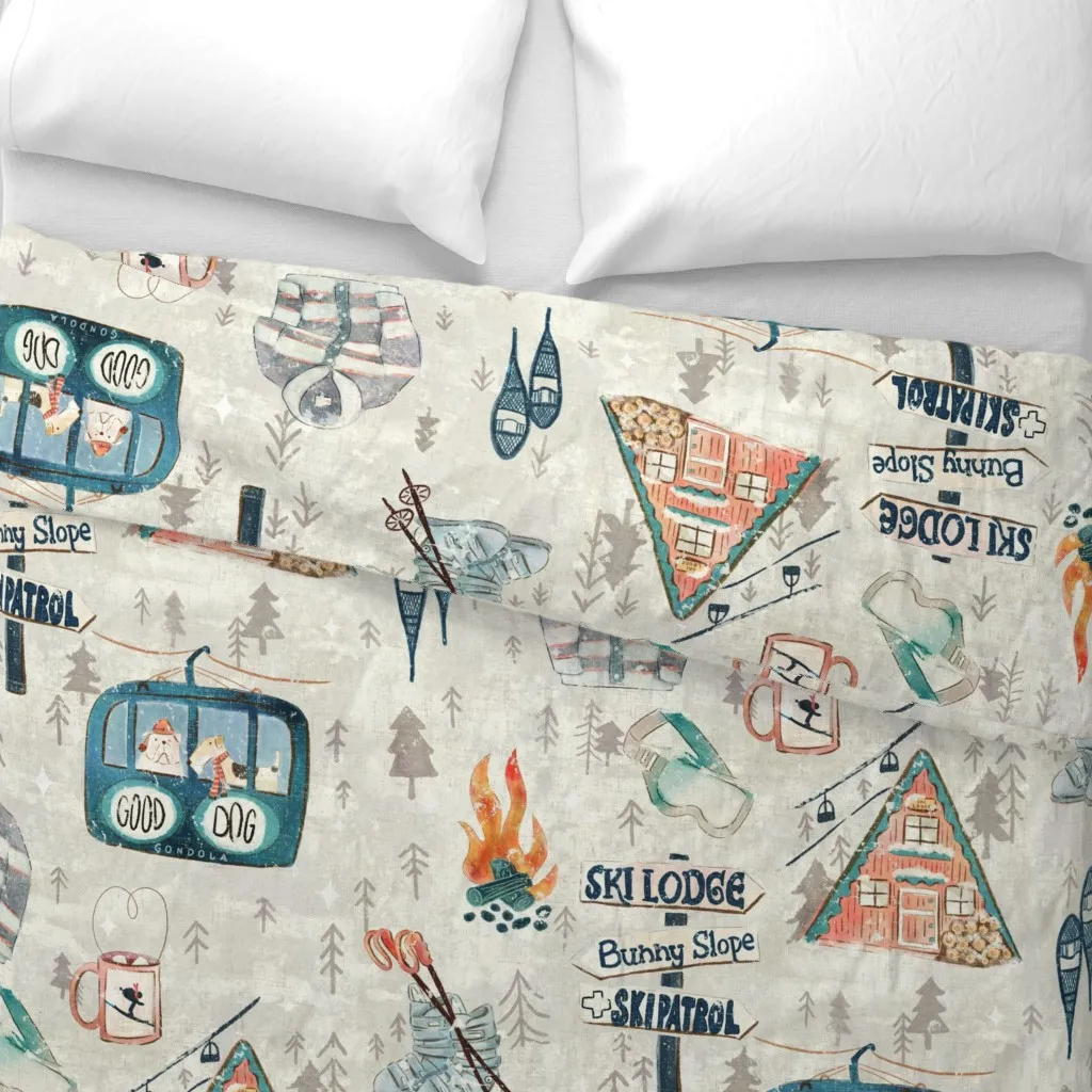 Ski Lodge Large Duvet Cover - Off-White alternate view