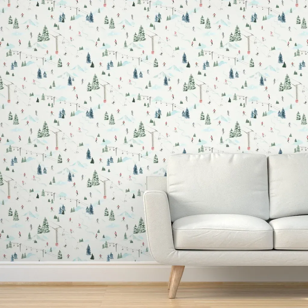 Ski Resort XL Peel and Stick Wallpaper - Off-White product