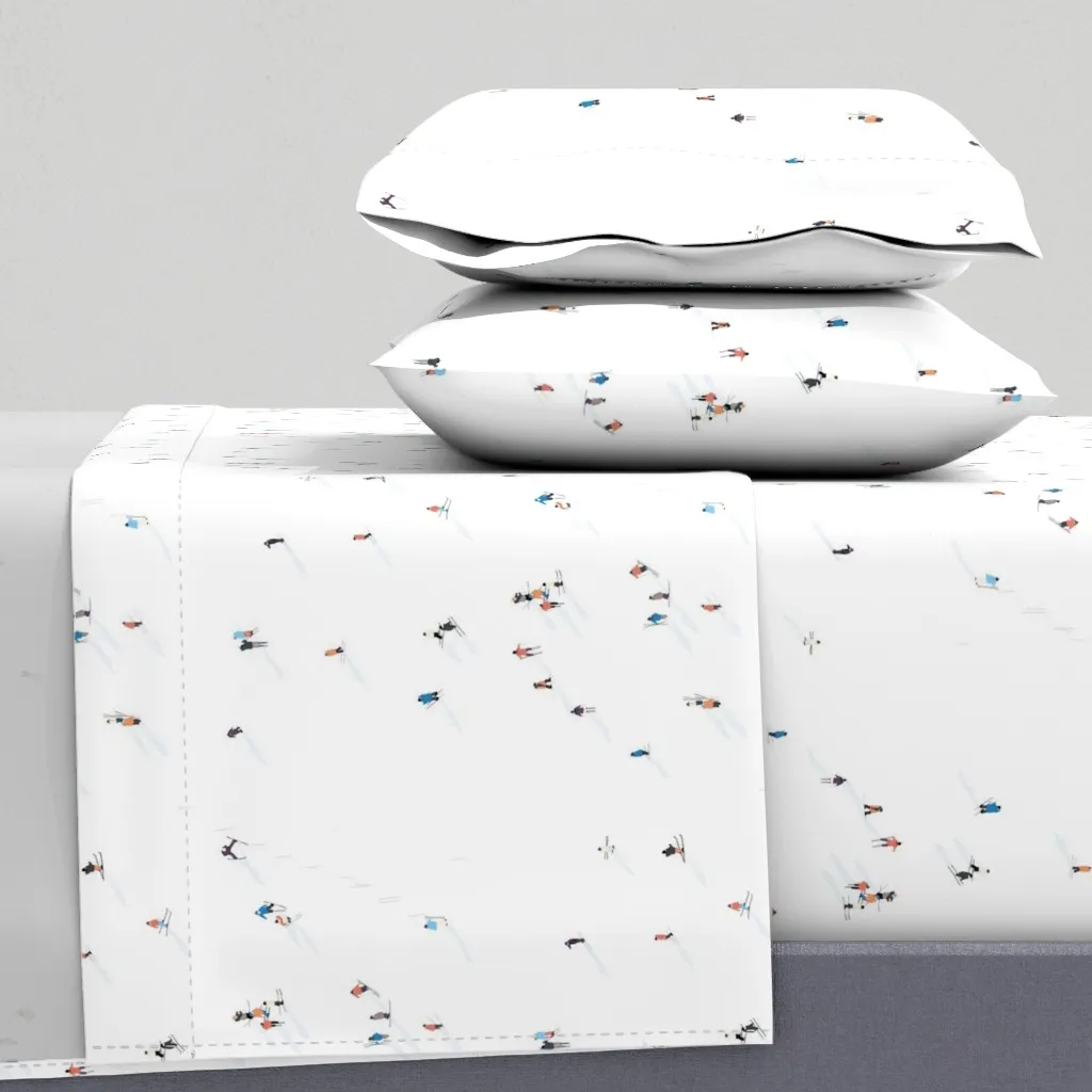 Ski Slopes Twin Sheet Set - White product