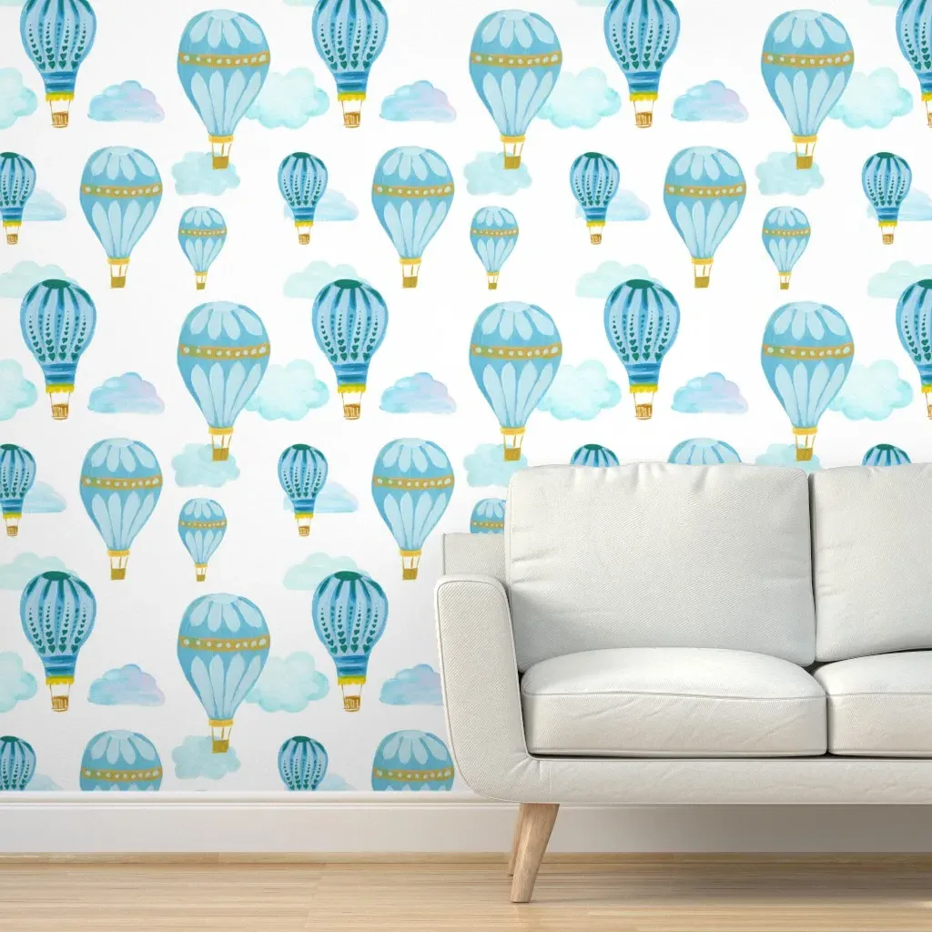 Sky Adventure Peel and Stick Wallpaper - Light Blue product