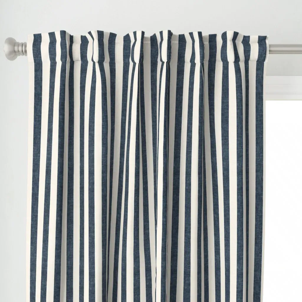 Slate Blue Vertical Curtain Panel - Navy alternate view
