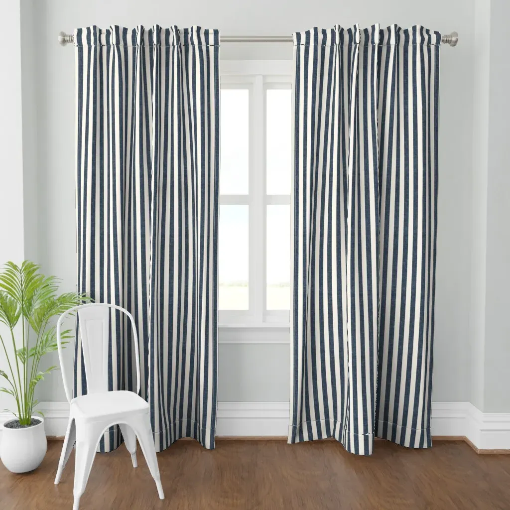 Slate Blue Vertical Curtain Panel - Navy product