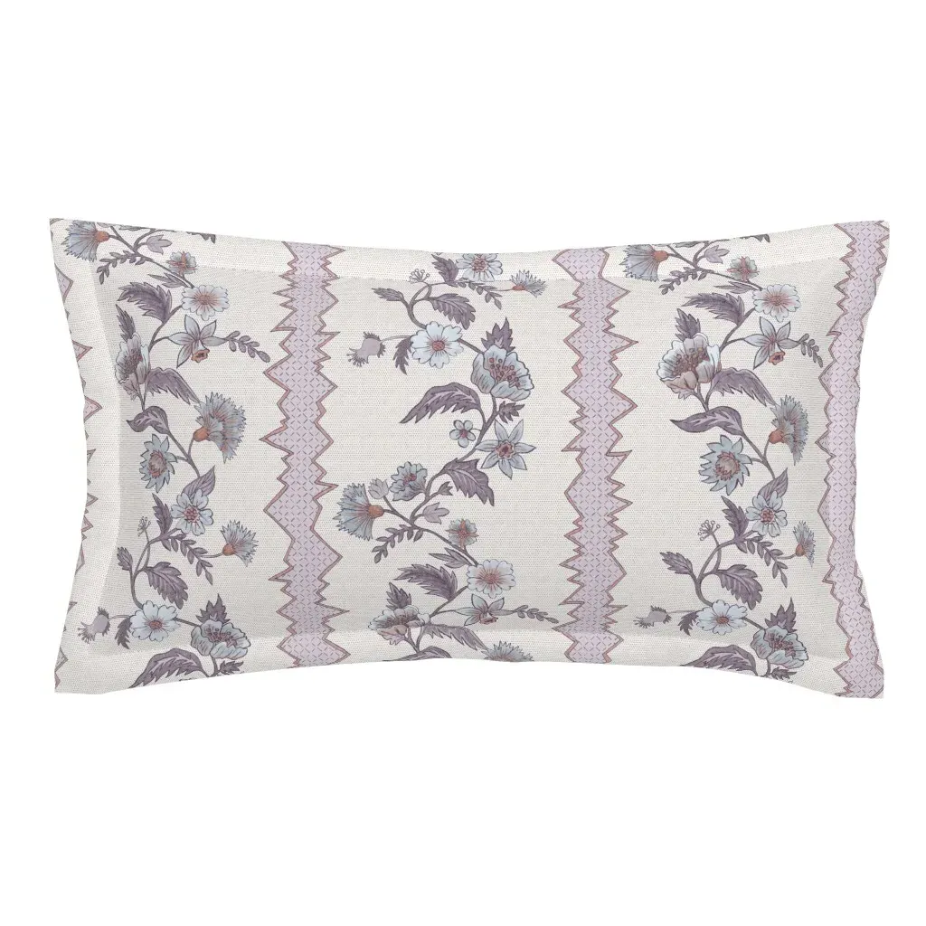 Sloane1 Lilac Rust and Blues King Pillow Sham - Dusty Rose product
