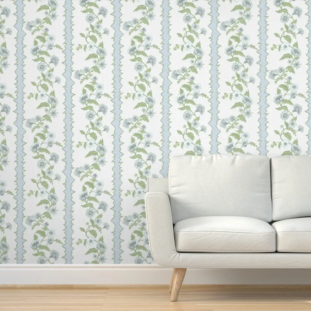 Sloane1 Peel and Stick Wallpaper - Soft Blue Green product