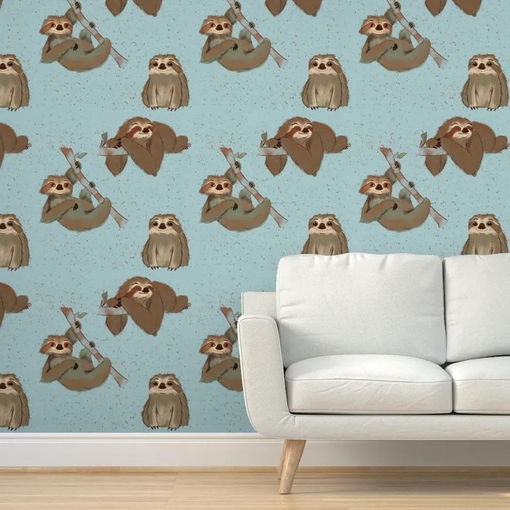 Sloth Big Peel and Stick Wallpaper - Brown product