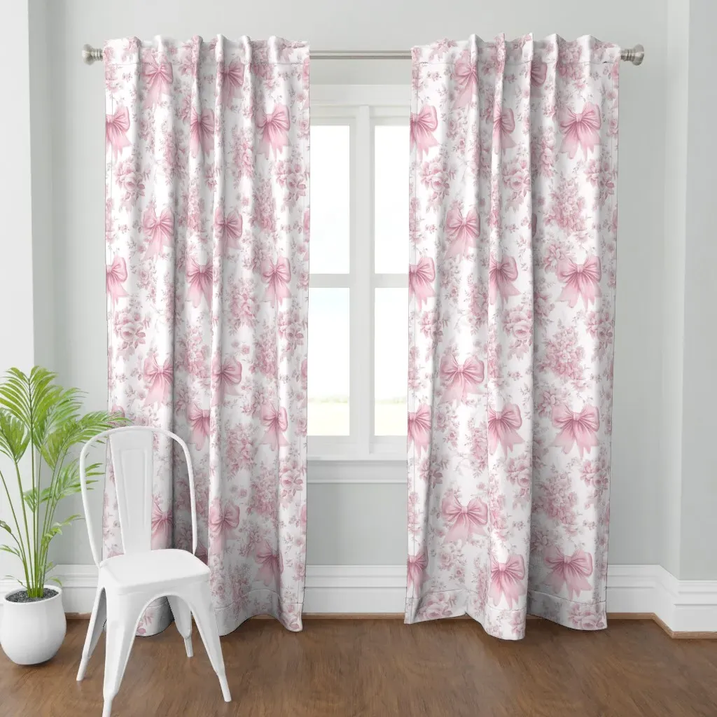 Small Bed & Breakfast Curtain Panel - Pink product