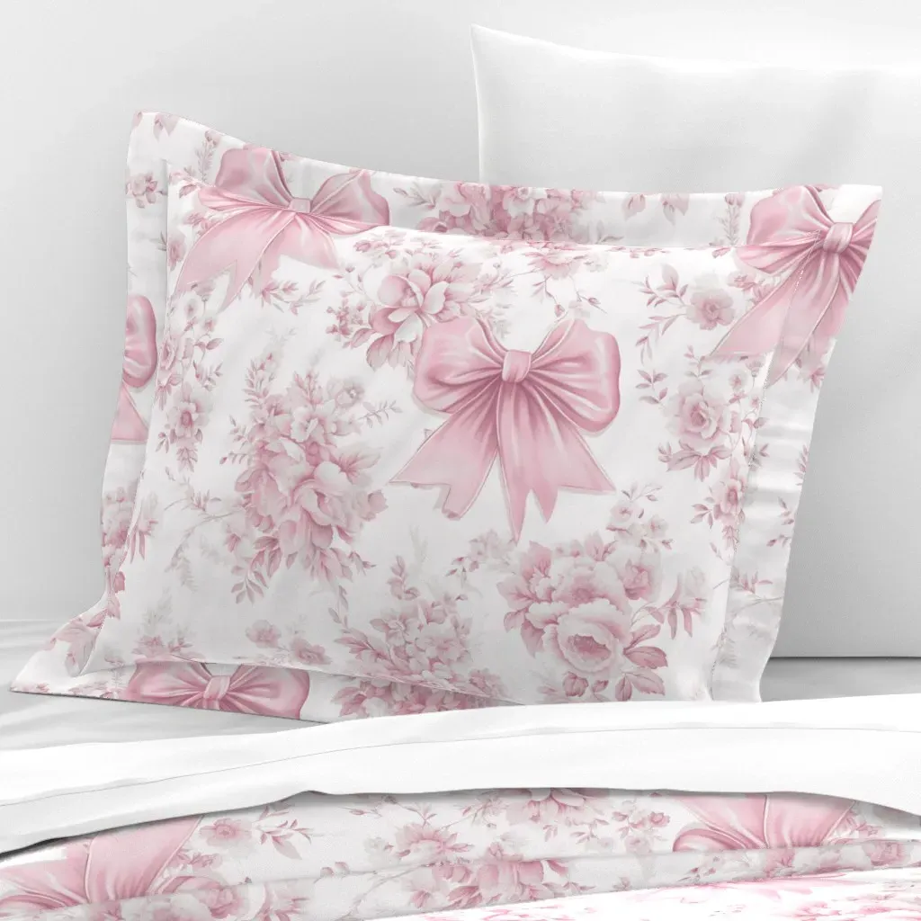 Small Bed & Breakfast Standard Flanged Pillowcase - Blush, Cotton Sateen product