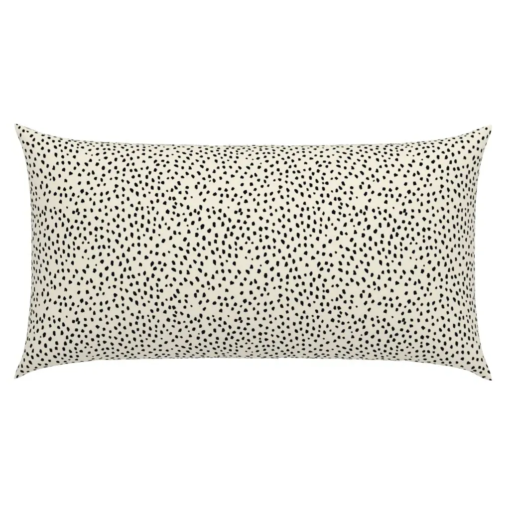 Small Black Speckle Marks King Pillow Sham - Black, Antique White product
