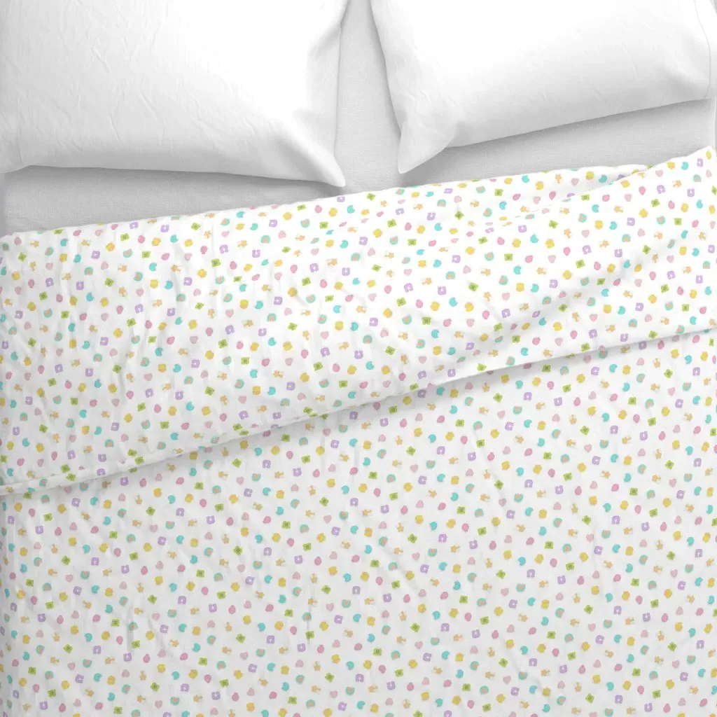 Small Charms Lucky Charms Duvet Cover - Pastel Yellow alternate view