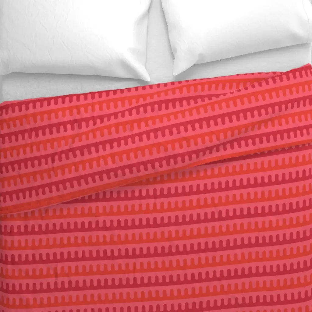 Small Key Warm Crimson Duvet Cover - Red alternate view