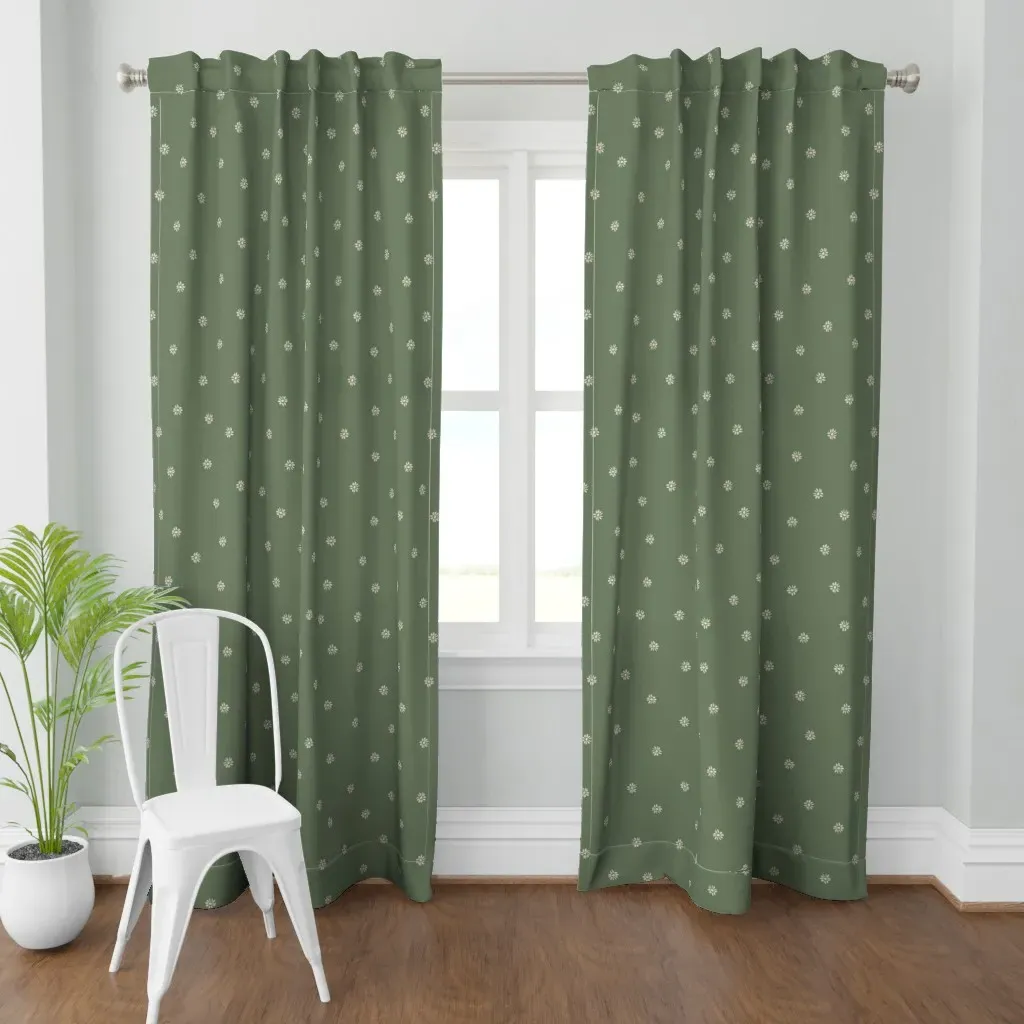 Small Organic Curtain Panel - Sage Green product