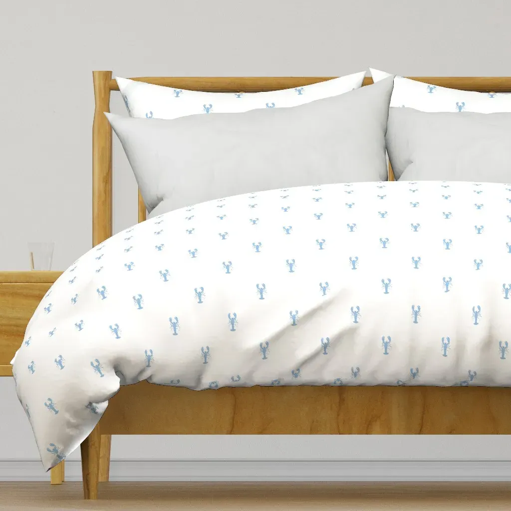 Small Powder Blue Lobster Duvet Cover - Light Blue product