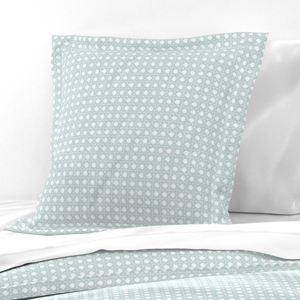 Small Sally Palladian Euro Pillow Sham - Light Teal, White product