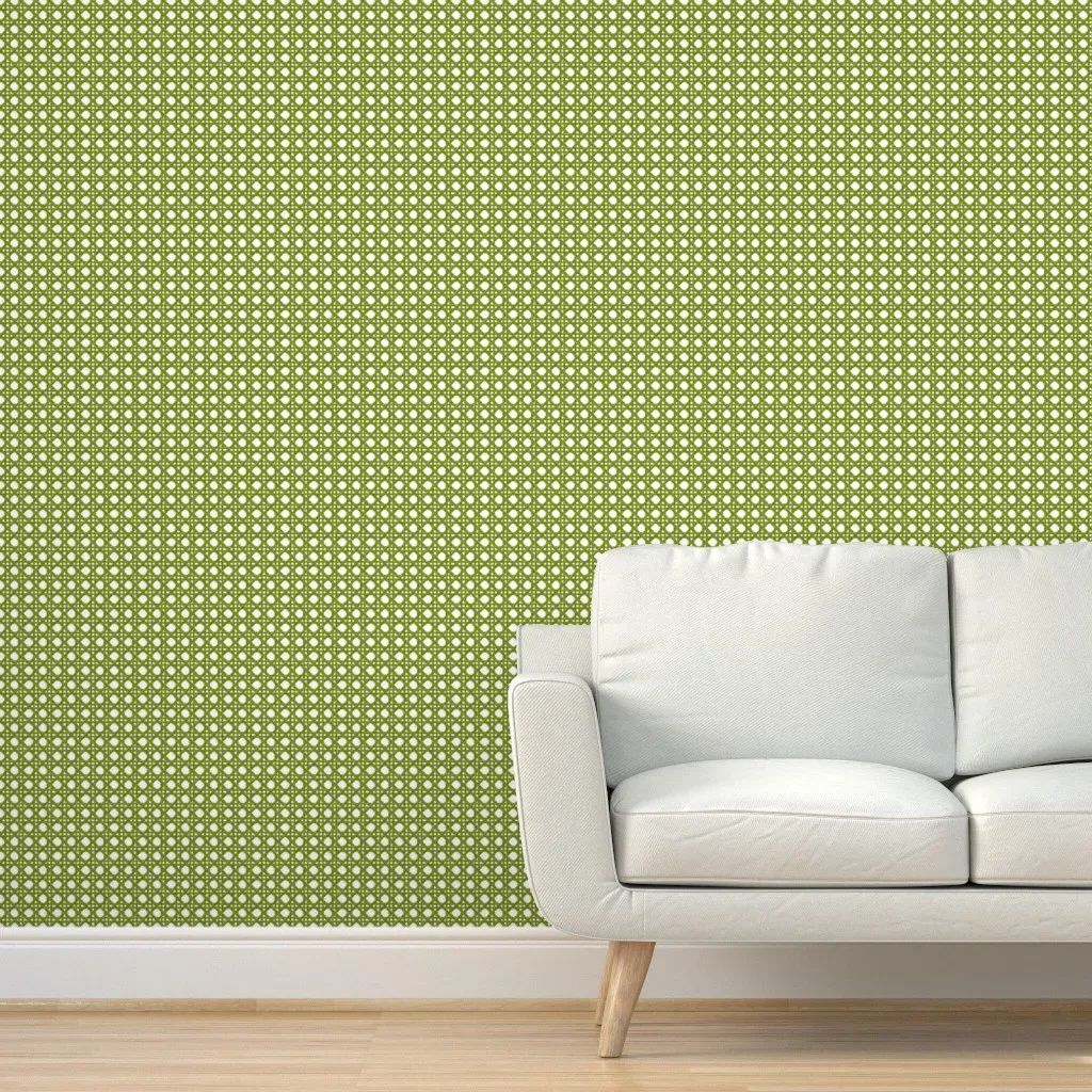 Small Sally Peel and Stick Wallpaper - Olive Green product