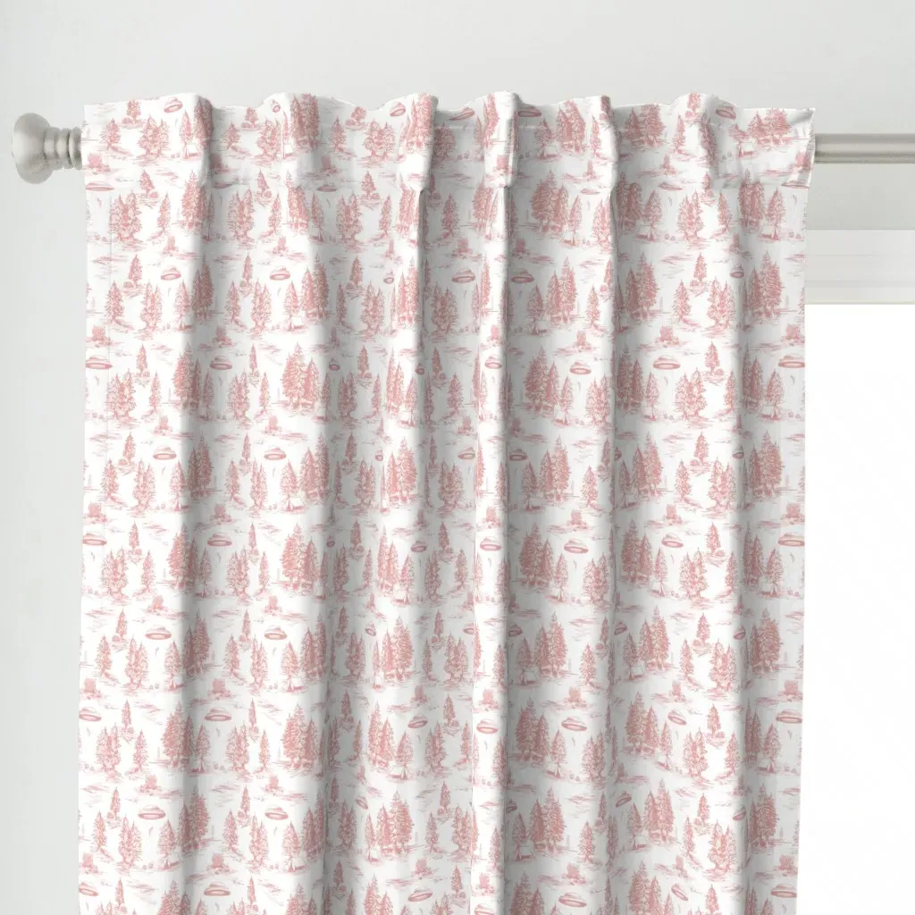 Small-Scale Pale Curtain Panel - Pink alternate view