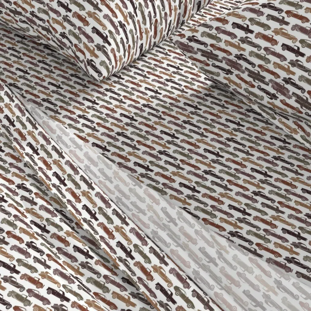 Small Scale Vintage Cars Full Sheet Set - Brown alternate view